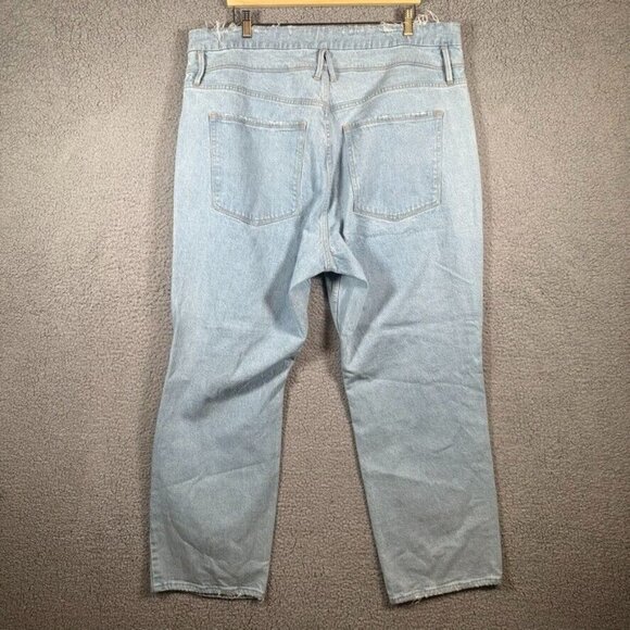 Good American Womens Plus Size 16 Blue High Rise Distressed Slim Fit Jeans - Picture 14 of 16